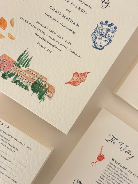 Simple Invites, Trifold Wedding Invitations, Watercolour Wedding Invitations, Wedding Invitations Watercolor, Watercolor Wedding Invitation Suite, Julie King, Painted Wedding Invitation, Watercolour Wedding Stationery, Illustrated Wedding Invitations