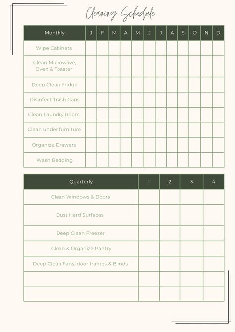 Yearly Checklist, House Chores List, Responsibility Chart, Clean Fridge, House Chores, Chore List, Clean Microwave, Organize Drawers, Cleaning Checklist