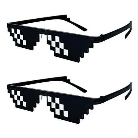 10.752 Pcs Thug Life Glasses Pixel Sunglasses for Party, Deal with it Glasses Party Decor Funny Sunglasses Cool Meme Glasses Sunglasses Pixel Art, Pixel Sunglasses, Swag Glasses, Fun Black Glass Sunglasses, Subversive Sunglasses, Thug Life Sunglasses, Meme Swag Glasses, Funny Sunglasses, Thug Life