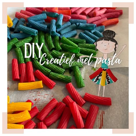 Creatief met pasta! Van kleuren tot knutselen #pasta #knutselen #knutselenmetkinderen #knutselenmetpeuters #knutselenmetkids #crafting #crafts #kleuren #kleur #pastakleuren #pastaketting #happy #blog #voedingskleurstoffen #kleurrijk #insta #peuter #kleuter #kind #children #creatief #creative Pasta, Van