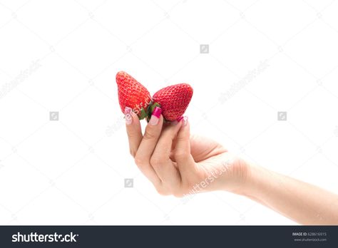 Holding Strawberry Reference, Holding Strawberry, Reference Pose, Hand Reference, Fresh Strawberries, Hand Holding, Human Anatomy, Fresh Strawberry, Drawing Reference