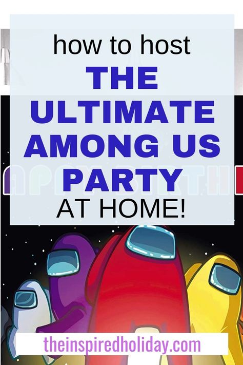 Among Us Birthday Party Imposter Birthday Party, Among Us Party Food, Among Us Party Theme Ideas, Among Us Party Ideas, Among Us Birthday Party, Among Us Party, Among Us Birthday, Aaliyah Birthday, Easy Party Games