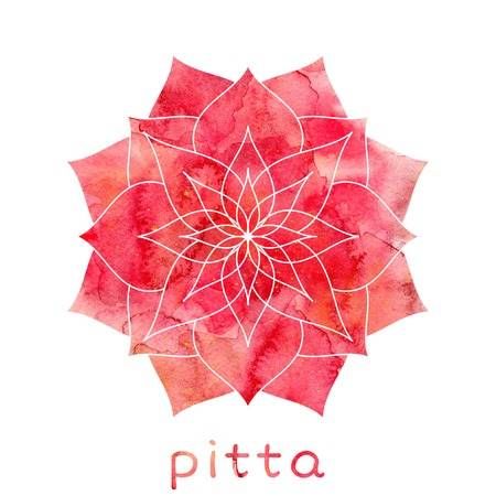 Picture of Pitta dosha abstract symbol with watercolor texture. Ayurvedic body type stock photo, images and stock photography. Image 66216573. Pitta Diet, Ayurveda Pitta, Take Initiative, Ayurveda Dosha, Jnana Yoga, Pitta Dosha, Fresh Summer Salad, Vegetable Quinoa, Ayurveda Yoga