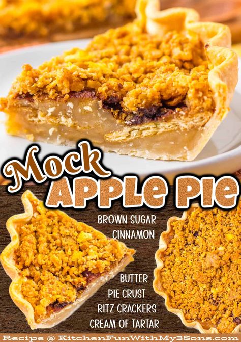 Ritz Cracker Apple Pie, Mock Apple Pie With Ritz Crackers, Ritz Cracker Dessert, Mock Apple Pie, Cracker Dessert, Cheap Desserts, Traditional Apple Pie, Dutch Apple Pie, Ritz Cracker