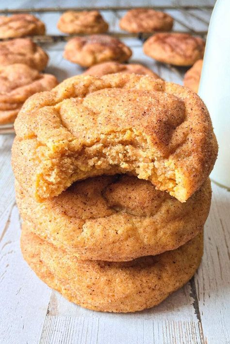 Pumpkin Snickerdoodle Cookie Recipe, Cookies Videos, Pumpkin Snickerdoodle Cookies, Snickerdoodle Cookie Recipe, Pumpkin Spice Sugar Cookies, Snickerdoodle Cookies Easy, Spice Sugar Cookies, Cookies Pumpkin, Soft Cookie Recipe