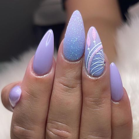 Nails With Dream Catcher Design, Nail Art Dream Catcher, Bubble Nail Art, Dream Catcher Nail Art, Mix Nails, Nail Art Spring, Dream Catcher Nails, June Nails, Bubble Nails