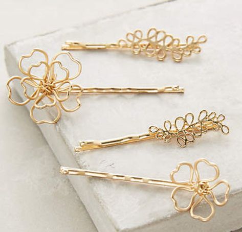 Gold Bobby Pins Cute Bobby Pins, Flower Bobby Pins, Bobby Pin Lock Pick, Gold Bobby Pins, Embellished Bobby Pins, Decorative Hair Pins, Leaves Headband, Pearl Pin, Beaded Headband