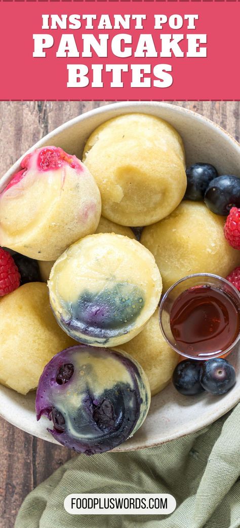 Make mornings easier with these Instant Pot Pancake Bites, a delicious twist on the classic pancake. Crafted effortlessly in your Instant Pot, these fluffy, bite-sized treats are perfect for breakfast or brunch. Use an egg bites mold to whip up these mini pancakes that everyone will love. Whether you're a fan of traditional flavors or prefer something different, these pancake bites are sure to please. Instant Pot Pancake Bites, Best Pancake Mix, Healthy Instant Pot, Ice Cream For Breakfast, Hungry Jacks, Pancake Bites, Pancake Molds, Toffee Bars, Pizza Muffins