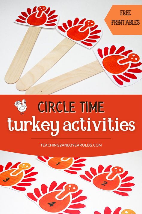 Download these free turkey printables for a fun preschool Thanksgiving circle time activity! #Thanksgiving #circletime #centers #colors #turkey #activity #toddlers #preschool #2yearolds #3yearolds #teaching2and3yearolds Thanksgiving Circle Time Activities, Thanksgiving Circle Time, Thanksgiving Toddler Activities, Thanksgiving Preschool Theme, Circle Time Activity, Circle Activities, Preschool Circle Time Activities, Fall Activities For Toddlers, Thanksgiving Activities Preschool