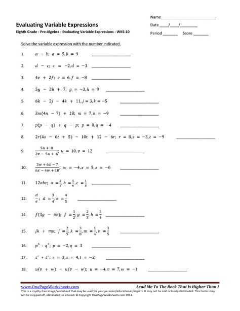 Algebraic Expressions Worksheet, Evaluating Algebraic Expressions, Simplifying Algebraic Expressions, Graphing Linear Equations, Algebra Problems, Dimensional Analysis, Rational Expressions, Matter Worksheets, Geography Worksheets