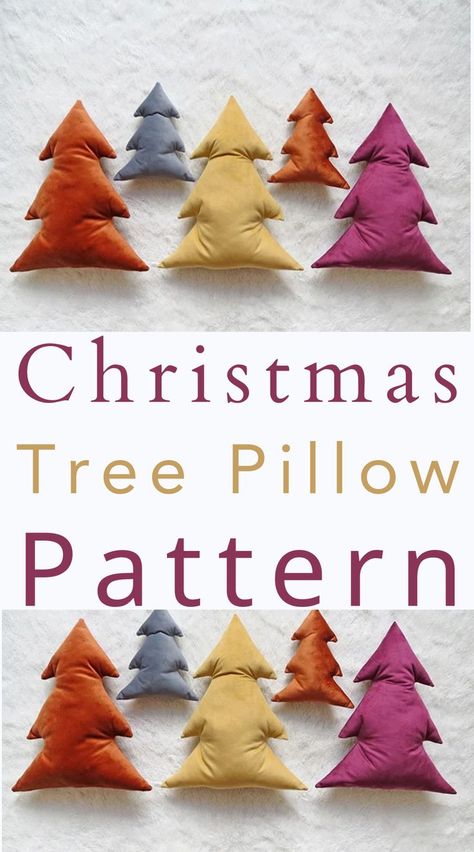 Christmas Tree Pillow Sewing Pillow Sewing Patterns, Christmas Pillows Diy, Pillow Sewing, Xmas Pillows, Christmas Tree Quilt, Fabric Tree, Holiday Sewing, Sewing Projects Free, How To Make Christmas Tree