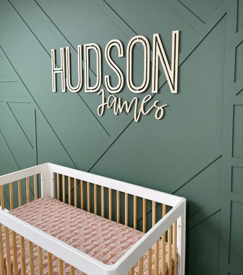 Name Above Crib Boy, Bedroom Name Signs, Name Above Crib, Art Above Crib, Crib Nursery, Wood Name Sign, Wood Names, Wooden Name Signs, Nursery Room Inspiration