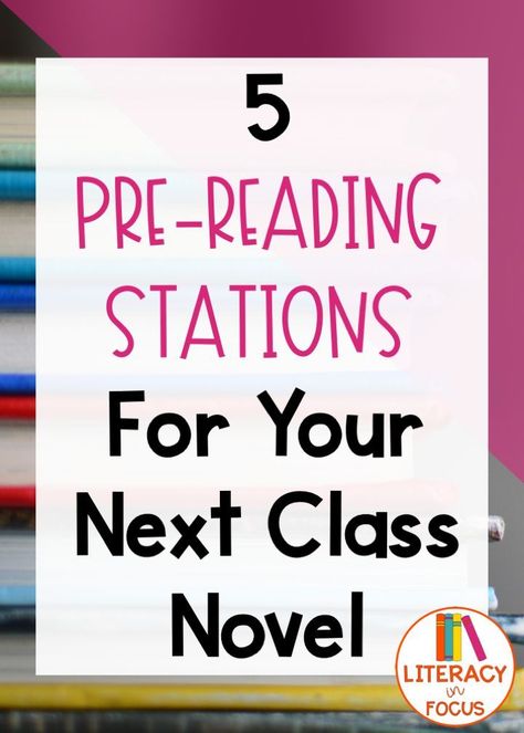 Get students motivated to read the next class novel with five pre-reading stations. Great for introducing your next book! #novelstations #novelstudy #prereading 8th Grade Reading, Language Arts Lesson Plans, Educational Therapy, Novel Activities, Book Tasting, Teaching 6th Grade, High School Reading, Pre Reading Activities, Reading Stations