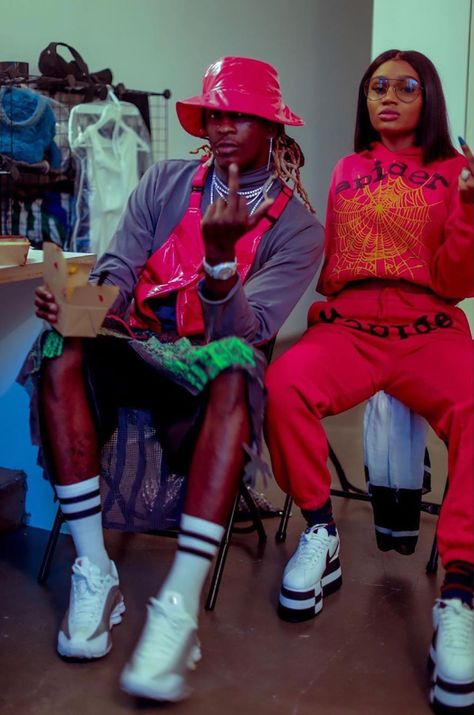 Thug Karlae, Young Thug And Jerrika Karlae, Thug And Jerrika, Young Thug Fashion, Thug Fashion, Jerrika Karlae, Young Thug Album, Clout Collection, Poses Male