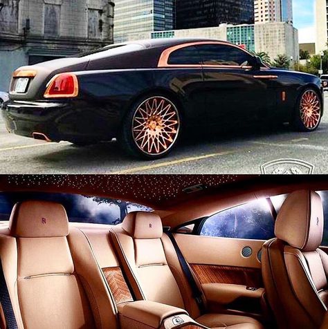 Rolls Royce Wraith with rosé gold accents Luxury Cars Rolls Royce, Rolls Royce Wraith, Best Muscle Cars, Super Luxury Cars, Jeep Cars, Sports Cars Luxury, Royce, Fire Trucks, Rolls Royce