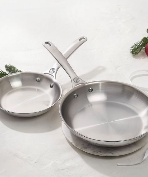 Versatile, durable, and lightweight: Stainless steel is a radiant favorite in restaurant kitchens. ✨ Le Creuset's premium stainless steel is designed for performance in your home kitchen, too. Here are our best tips for how to cook with stainless steel, how to clean stainless steel pans, and more. Stainless Steel Skillet, Stovetop Kettles, Coffee Sale, Smoothie Mix, Fry Pan Set, Stainless Steel Pans, Low Carb Low Sugar, Cookware Set Stainless Steel, Stainless Steel Cleaning