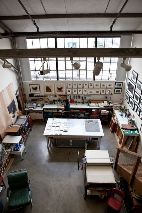 Workspace Studio, Design Studio Workspace, Art Studio Space, Art Studio Design, Artistic Space, Dream Studio, Creative Workspace, Work Room, Design Apartment