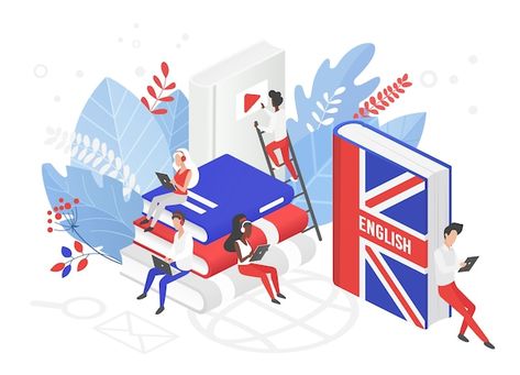 Vector online uk english language course... | Premium Vector #Freepik #vector #language-course #education-cartoon #english-course #english-language Great Britain Flag, 3d Vector Illustration, English Language Course, Uk English, Uk Education, Language Centers, 3d Vector, Foreign Language Learning, School Banner