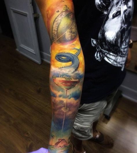 Dragon Ball Z Tattoos, Shen Long Tattoo, Tatuaje Trash Polka, Dbz Tattoo, Astronomy Tattoo, Ball Tattoo, Z Tattoo, Tattoo Dragon, Dragon Sleeve Tattoos