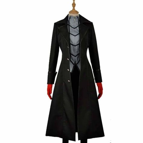 Xcoser Persona 5 Protagonist Cosplay Costume??Only For the United States?¡§o? CostumesL- Xcoser International Costume Ltd. Persona 5 Protagonist, Kurusu Akira, Anime Tv Series, Men Cosplay, Wind Coat, Red Gloves, Male Cosplay, Grey Long Sleeve Shirt, Jacket Shirt