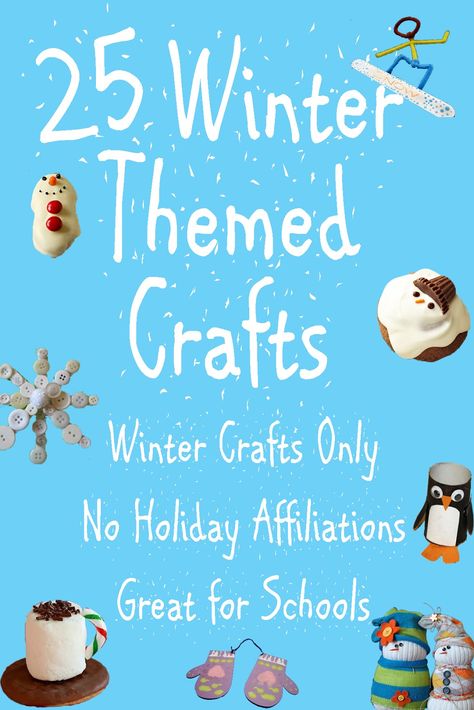 25 fun Winter-Themed Crafts for kids! Great for home and schools! Winter Themed Crafts, Schnee Party, Winter Party Ideas, Class Party Ideas, Fun Winter Crafts, Room Parent, Preschool Winter, Winter Parties, Winter Preschool