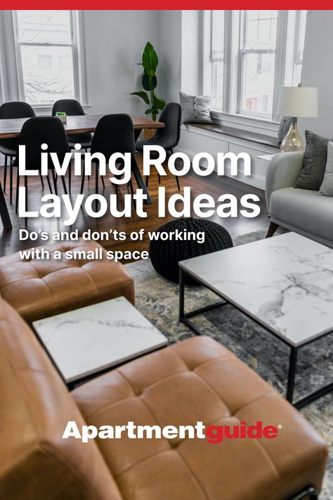 Maximize your space and love the room you have to enjoy. 🛋️ #ApartmentGuide #apartmentdecor #apartmentliving Living Room Layout Ideas, Room Layout Ideas, Apartment Guide, Living Room Layout, Do's And Don'ts, Stylish Living Room, Livingroom Layout, Layout Ideas, Room Layout