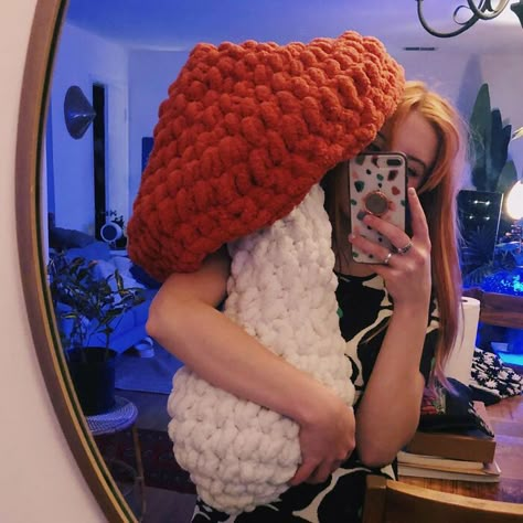 This Online Group Is Dedicated To The Art Of Crocheting, And Here Are 108 Of Their Best Projects | Bored Panda Mushroom Pillow, Crochet Mushroom, Knitting, Crochet, Pattern