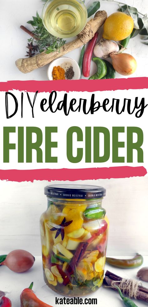 Check out this easy DIY elderberry fire cider recipe! It combines elderberries and tons of great ingredients to take care of your immune system and help you stay healthy during the winter seasons. Easy Fire Cider Recipe, Elderberry Fire Cider Recipe, Homemade Jaffa Cakes, Fire Cider Tonic, Flowers Recipes, Fire Cider Recipe, Homemade Elderberry, Elderberry Recipes, Edible Flowers Recipes