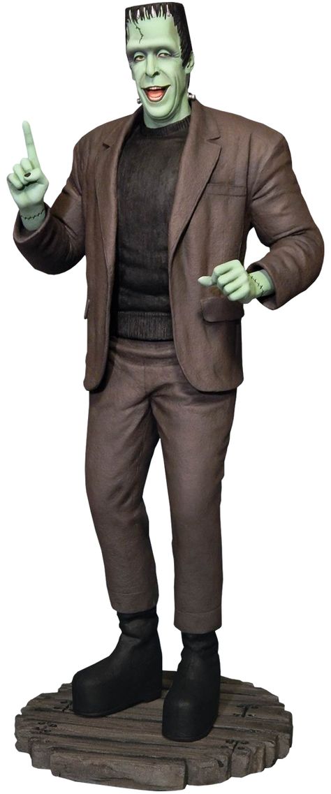 Herman Munster by Tweeterhead — 15" (38.10cm) tall Herman Monster, Fred Gwynne, Munster Family, Munsters House, 1313 Mockingbird Lane, Munsters Tv Show, Horror Action Figures, Eddie Munster, Family Tv Series