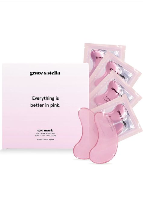 Under Eye Mask (Pink, 48 Pairs) Reduce Dark Circles, Puffy Eyes, Undereye Bags, Wrinkles - Gel Under Eye Patches, Vegan Cruelty-Free Self Care by grace and stella Undereye Bags, Under Eye Patches, Under Eye Mask, Gifts For Girlfriend, Reduce Dark Circles, Eye Patches, Under Eye Bags, Shower Routine, Puffy Eyes