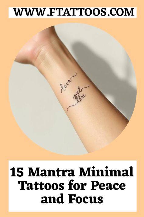 Get inspired by 15 minimal tattoo designs infused with mantras for peace and focus, and discover which one might resonate with your journey. Tattoos About Peace Of Mind, Peace Tattoo Minimalist, Tattoos For Peace, Protect Your Peace Tattoo, Inner Peace Tattoo, Minimal Tattoo Designs, Peace Tattoos, Minimal Tattoos, Minimal Tattoo Design