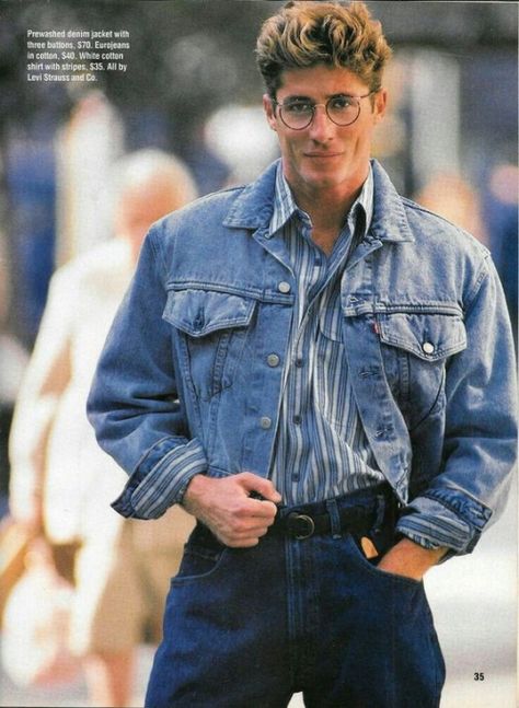 80s Men's Fashion & Clothing for Guys 80s Outfits Men, 1980s Mens Fashion, 80s Mens Fashion, 1980s Men, 80s Fashion Men, Look 80s, Mens 80s, Spiritual Fashion, Denim Shorts Outfit