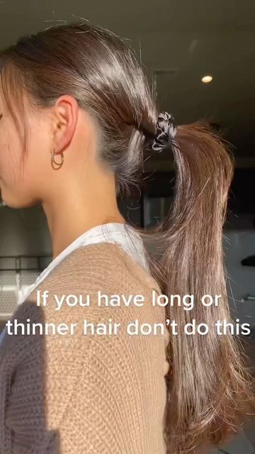 How To Hair Train, Aesthetic Hair Ponytail, Haircuts For Extremely Fine Hair, Casual Hairstyles For Straight Hair, Long Braid Hair Styles, Heatless Coil Curls Overnight, Straight Trim Haircut, Aesthetic Lazy Hairstyles, Straight Hair Hairdos