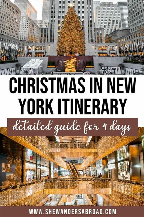 New York Trip In December, New York Winter Itinerary, New York City December Trip, Things To Do In Nyc In December, What To Do In New York At Christmas, 3 Days In New York City At Christmas, Nyc Itinerary 3 Day Christmas, Christmas In New York Itinerary, Nyc Outfits December