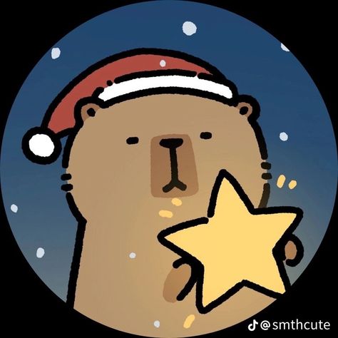 Cute Capybara Pfp, Navidad Icons Aesthetic, Cute Christmas Profile Pics, Profile Picture Christmas, Capybara Icon, Cute Christmas Pfp, Christmas Capybara, Christmas Coloring Sheets, Cat Profile