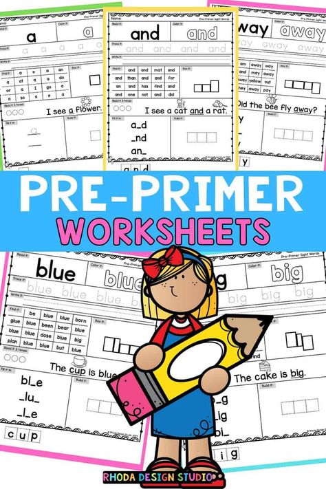 Share the Learning   Pre-primer sight words are foundational words young children learn to recognize by sight rather than decoding. These words are part of the Dolch Sight Word List, a collection of common words that make up a significant portion of everyday language. Pre-primer words are typically taught in kindergarten or earlier, as they help build... Dolch Sight Word List, Sight Word List, Pre Primer Sight Words, Back To School Worksheets, Sight Words List, Dolch Sight Words, Balanced Literacy, Fractions Worksheets, Sight Word Practice