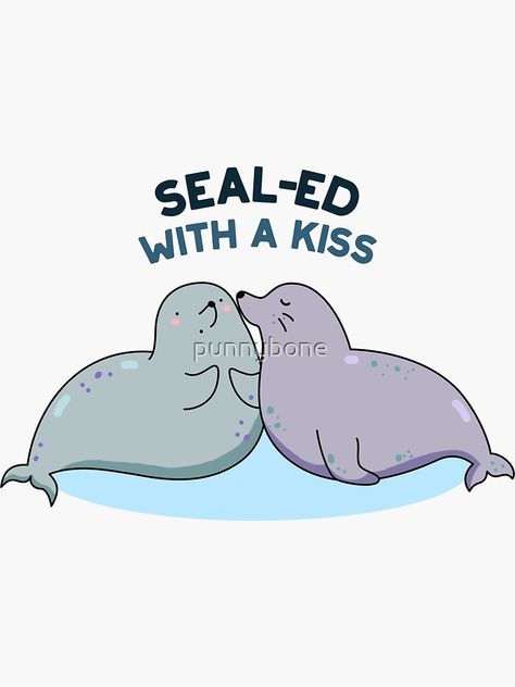 Seal Puns, Cute Sea Lion, Funny Seal, Funny Seals, Kiss Cute, Kiss Funny, Random Doodles, Cute Seals, Wall Art Diy Paint