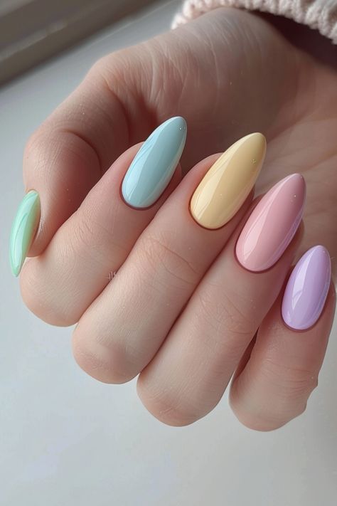 Get ready for spring with these 30+ super cute Easter nails designs! From pastel colors to bunny and egg designs, find the perfect cute look for your nails. Pastel Nail Art, Pink Nail Art Designs, Simple Spring Nails, Easter Nail Designs, Milky Nails, Green Nail Designs, Pink Nail Art, Vacation Nails, Blue Nail