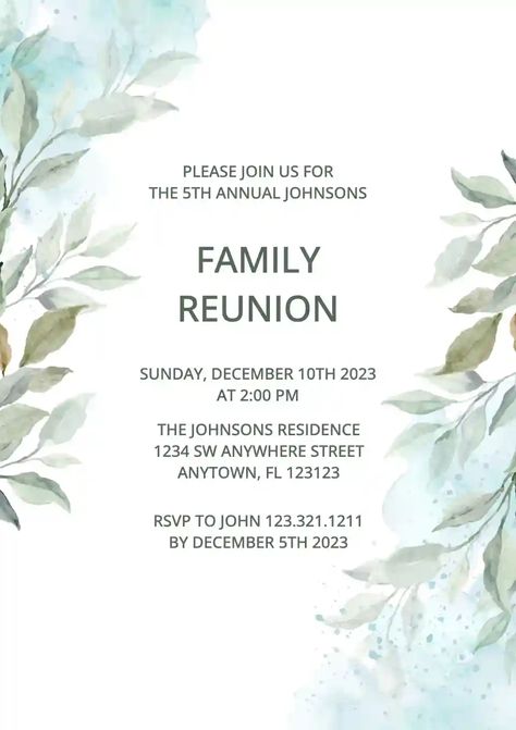 Family Reunion Invitation Ideas, Family Reunion Invitations Ideas Flyers, Family Reunion Invites, Family Reunion Letters Invitations, Family Reunion Save The Date, Save The Date Family Reunion, Family Reunion Invitations Templates, Reunion Invitation, Family Reunion Invitations