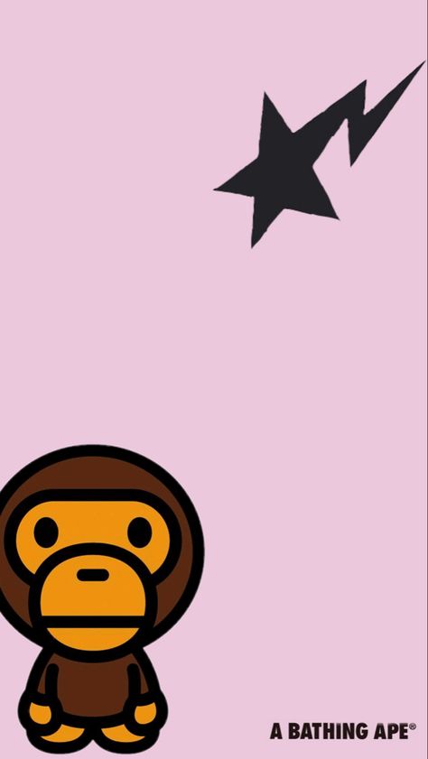 Bape And Hello Kitty Wallpaper, Composition Book Wallpaper Iphone, Bape Monkey Wallpaper, Pink Bape Wallpaper, Five Star Wallpaper, Baby Milo Wallpaper, Her Ipad Wallpaper, Zaza Wallpapers, Bape Paintings