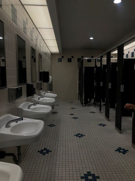 after the football game Public Bathroom Aesthetic, Boarding School Bathroom Aesthetic, School Toilets Aesthetic, School Toilet, School Bathroom Stall Aesthetic, Victorian Public Toilets, Masculine Bathroom, Bathroom Stall, School Bathroom