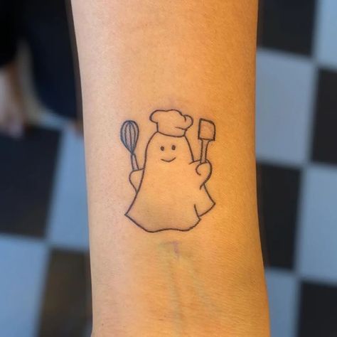 —— Done this super cute tattoo for those who love to cook😊 Tattoo done at me @amethyst_tattoos To book your appointment give us a call 9511611041 of DM us at @amethyst_tattoos #tattoo #tattoos #ink #inked #art #tattooartist #tattooart #tattooed #tattoolife #tattooideas #love #artist #blackwork #instagood #tattoodesign #tatuagem #tattooing #tattooist Baking Inspired Tattoos, Pastry Chef Tattoo Ideas, Baking Tattoo Ideas, Cook Tattoo, Pastry Tattoo, Bread Tattoo, Sugar Tattoo, Baking Tattoo, Cooking Tattoo