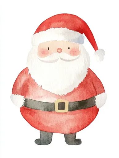 ↑↑↑ Larger size on website 🔸 The image is a watercolor painting of Santa Claus. He is wearing a red suit with a black belt and wh Santa Watercolor, Watercolor Santa Claus, Santa Claus Painting, Watercolor Santa, The Santa Claus, Beard And Mustache, Watercolor Christmas Cards, Black Santa, White Beard