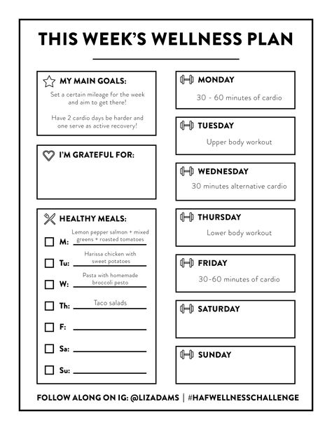 Printable Fitness Plan Template — Hello Adams Family Weekly Wellness Challenge, Wellness Recovery Action Plan Worksheets, Family Fitness Challenge, Wellness Recovery Action Plan, Personal Development Plan Template, Action Plan Template, Wellness Challenge, Wellness Plan, Goals Worksheet