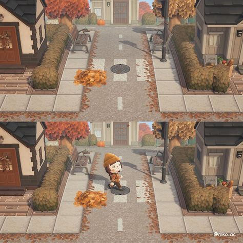 _ A stroll through the neighborhood 🍂 Check out my partners @thehexgames @shisuicrossing @yuki_animalcrossing… | Instagram Animal Crossing Pc, Brick Path, Animal Crossing Memes, Animal Crossing Wild World, New Animal Crossing, Island Design, Animal Crossing Qr, Halloween Town, The Neighborhood