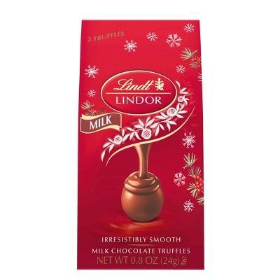 Lindt Holiday Milk Chocolate Mini Bag - 0.8oz Lindor Truffles, Milk Chocolate Truffles, Chocolate Lindt, Lindor Chocolate, Haribo Candy, Individually Wrapped Candy, Chocolate Santa, Pure Cocoa Butter, Chocolate Festival