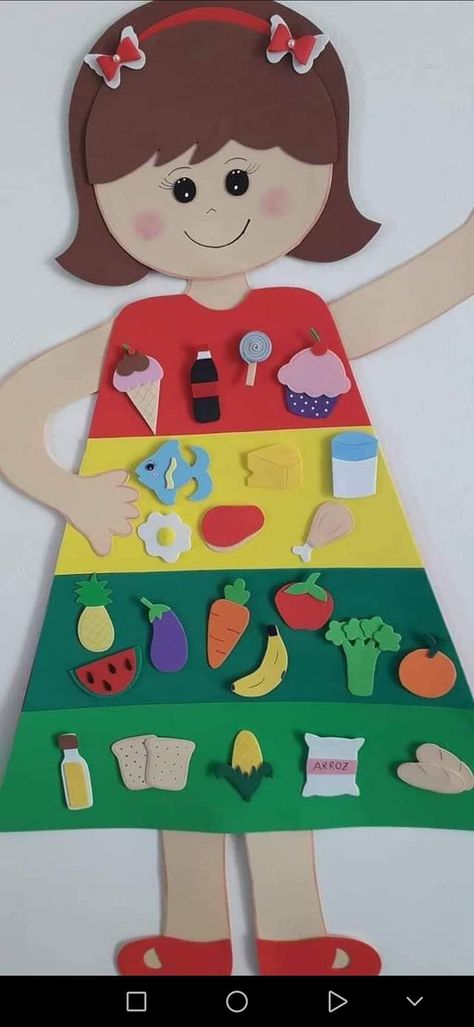 Food Pyramid Preschool, Food Pyramid Kids Activities, Fruits Crafts For Kids Preschool, Food Pyramid Kids, Alphabet Crafts Preschool, Educational Activities For Preschoolers, Easy Art For Kids, Food Pyramid, Hand Crafts For Kids