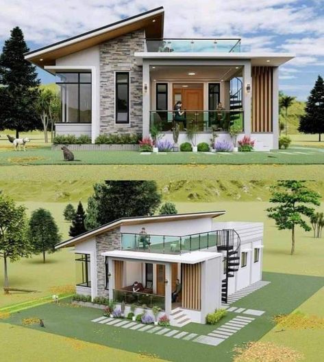 2 Bhk House Design, Simple Bungalow House Designs, Modern Mexican Home, Small House Design Philippines, Small House Blueprints, Cottagecore House, Small Modern House Plans, Mexican Hacienda, Modern Home Offices