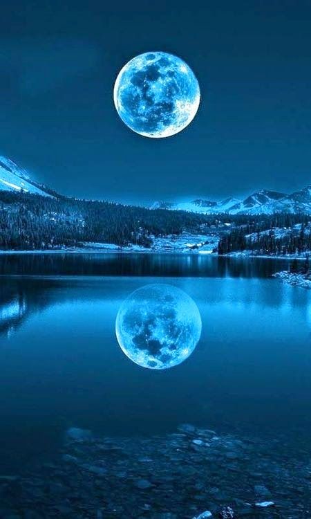 Blue Moon Rituals, Majestic Nature, Night Reflection, Moon Magick, Expression Quotes, Moon Shine, Moon Lover, Planets Wallpaper, Night Sky Wallpaper