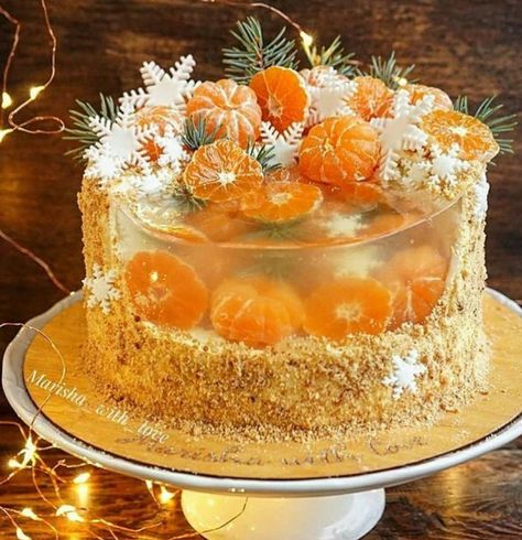 Jelly Recipes Desserts, Winter Torte, Jelly Desserts, Jelly Cake, Jelly Recipes, Crazy Cakes, Fancy Desserts, Köstliche Desserts, Fondant Cakes